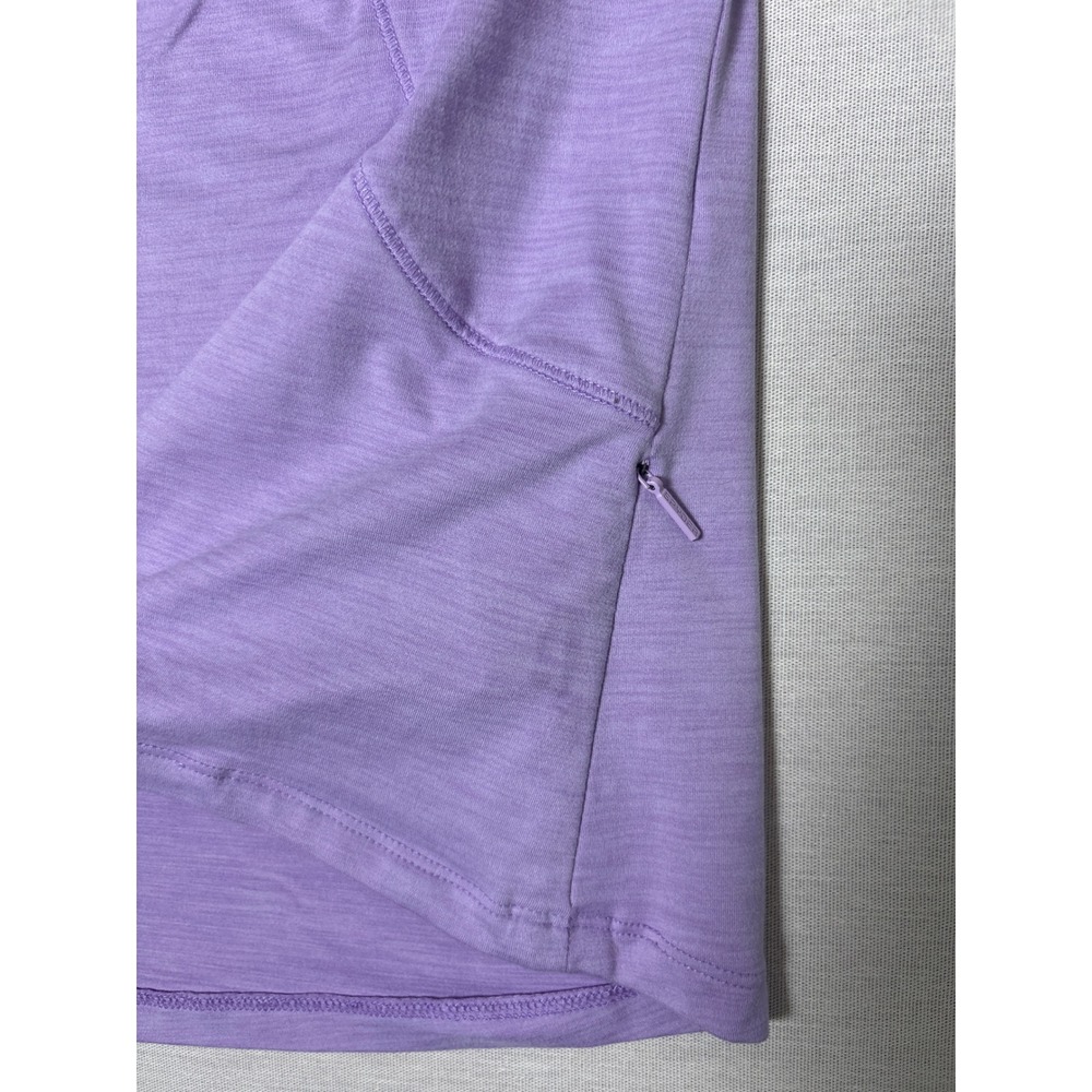 Spyder Active Womens XL Purple Heathered Short Sleeve Performance T-Shirt Pocket - Picture 5 of 6